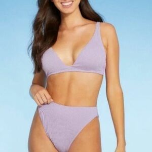 Shade & Shore Lavender shine 2 pc Bikini NWT
